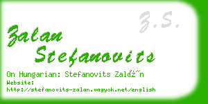 zalan stefanovits business card